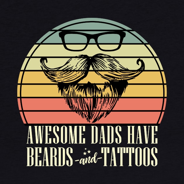 Dad Beard Tattoo by shirtsyoulike